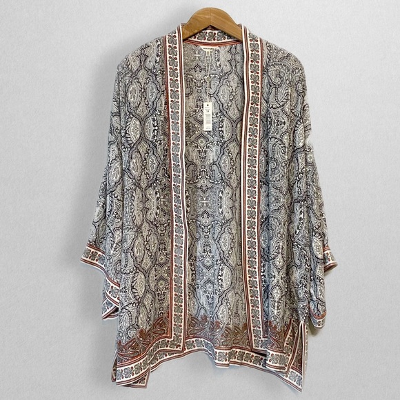 Max Studio Tops - Max Studio Print Kimono Cover-up Women’s Plus Size 3X NEW